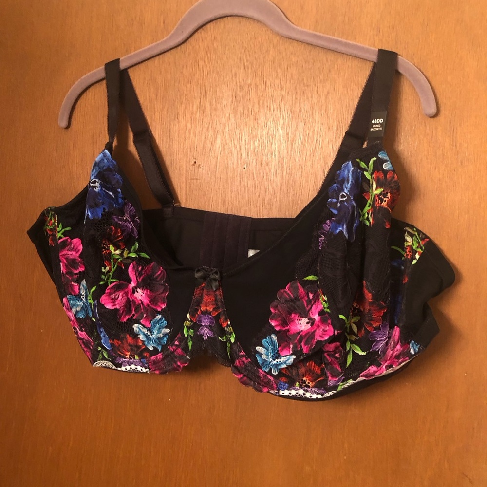 NWT Torrid Floral Balconette Bra Sz 48DD